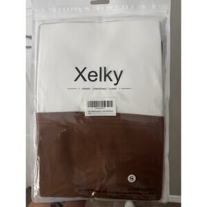 Xelky Women’s Long Sleeve Tops 2-Pack White Brown Size Small New